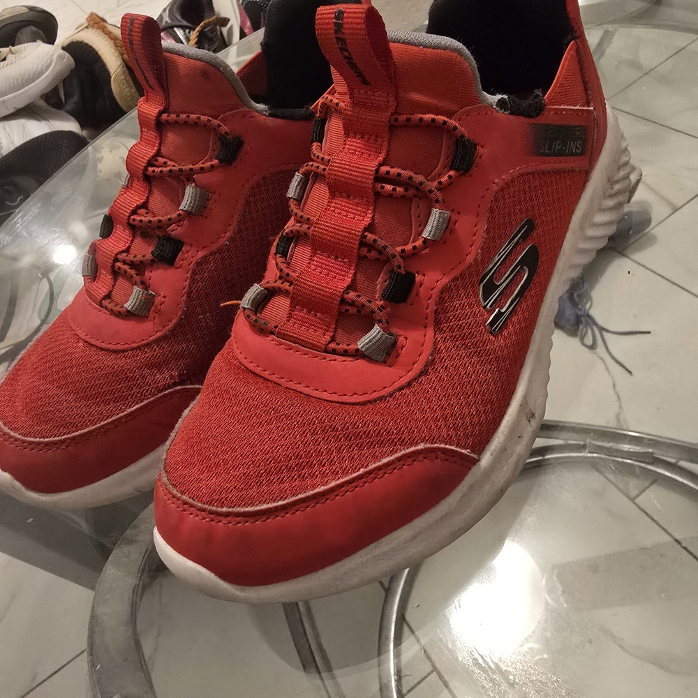 Skechers Red Slip-On Shoes